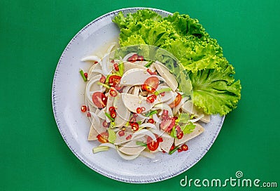 Spicy Vietnamese sausage salad Stock Photo