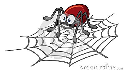 Spider cartoon Vector Illustration