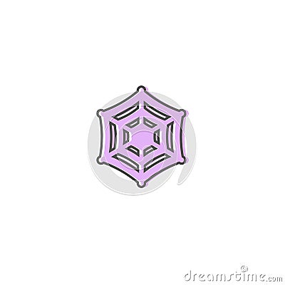 Spider cobweb decoration icon isolated on background. Vector Illustration