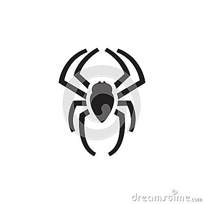 Spider graphic silhouette template vector isolated illustration Vector Illustration