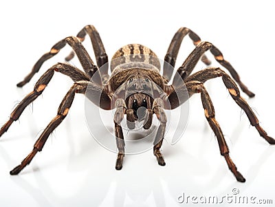 Spider (Haplodrassus Signifier) Isolated on White Background Made With Generative AI illustration Cartoon Illustration
