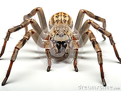 Spider (Haplodrassus Signifier) Isolated on White Background Made With Generative AI illustration Cartoon Illustration