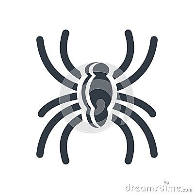 Spider icon vector sign and symbol isolated on white background Vector Illustration