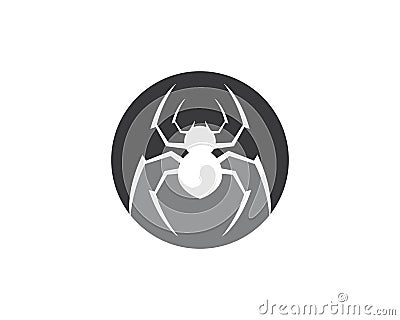 Spider logo template Vector Illustration