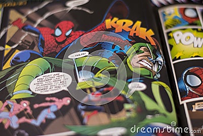 Spider-Man Marvel comics superhero Editorial Stock Photo