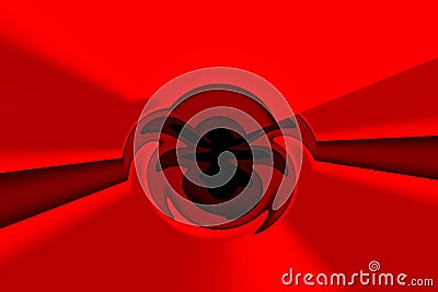 Spider on a red background. 3d rendering. Halloween blackground Stock Photo