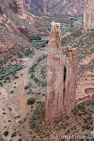 Spider Rock, Canyon de Chelly Stock Photo