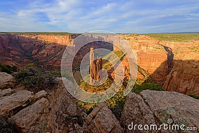 Spider Rock, Canyon de Chelly National Monument Stock Photo