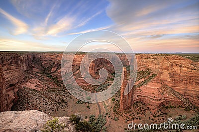 Spider Rock, Canyon de Chelly National Monument Stock Photo