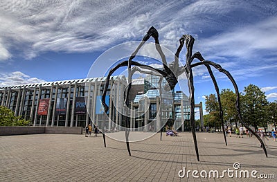 Spider Sculpture at the National Gallery, Ottawa, Canada Editorial Stock Photo