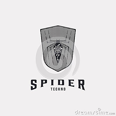 Spider web. cobweb trap. black spider techno vector design, Image of Spider Illustration Vector Illustration