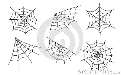 Spider web cobweb vector icon doodle, Spiderweb border circle cartoon net halloween Vector Illustration