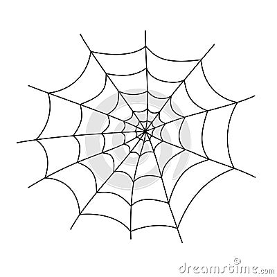 Spider web cobweb vector icon, Spiderweb border circle cartoon net clipart Vector Illustration
