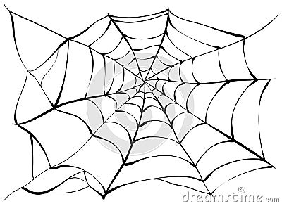 Spiderweb. Big black spider web Vector Illustration