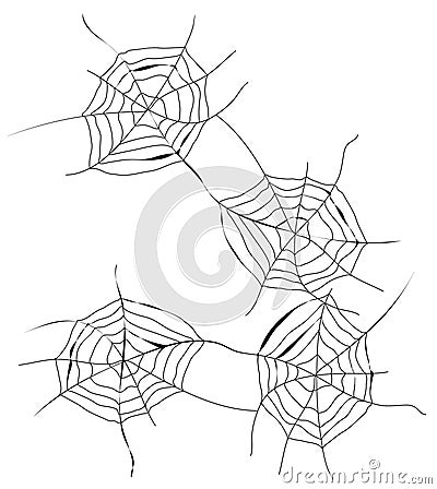 Spiderwebs Vector Illustration