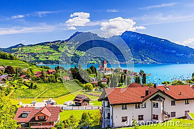 Spiez, Switzerland Stock Photo