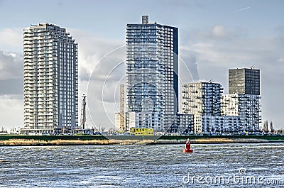 Spijkenisse waterfront development Editorial Stock Photo