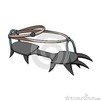 Spikes on the shoes.Mountaineering single icon in cartoon style vector symbol stock illustration web. Vector Illustration