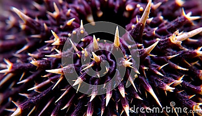 Spiky abstract black design, modern art, texture and sharp elements Generative AI Stock Photo