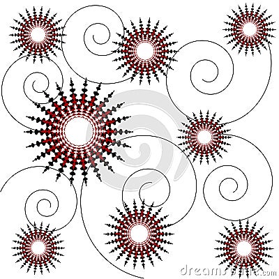 Spiky spirals Stock Photo