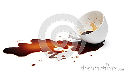 Spilling coffee Stock Photo