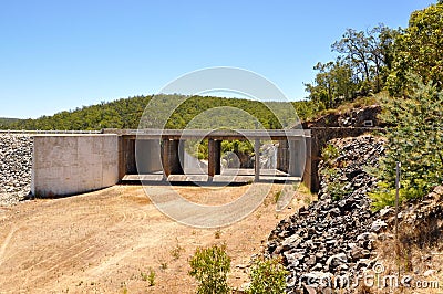 Spillway at the Serpentine Dam Stock Photo