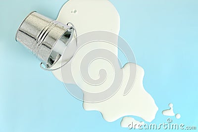 Spilt milk Stock Photo