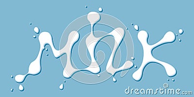 Spilt Milk Word Vector Illustration