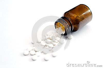 Spilt pills Stock Photo
