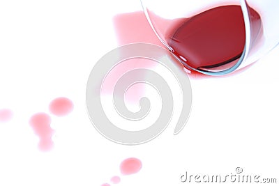 Spilt Wine Stock Photo