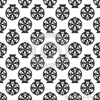 Spin fortune wheel pattern seamless vector Vector Illustration