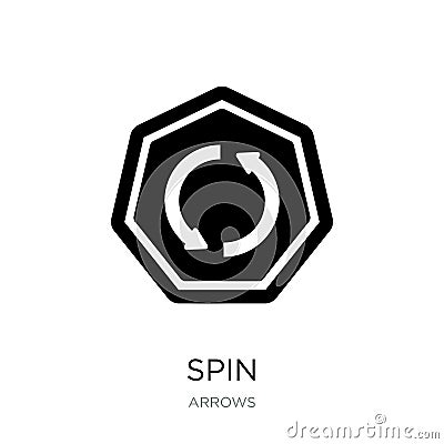 spin icon in trendy design style. spin icon isolated on white background. spin vector icon simple and modern flat symbol for web Vector Illustration