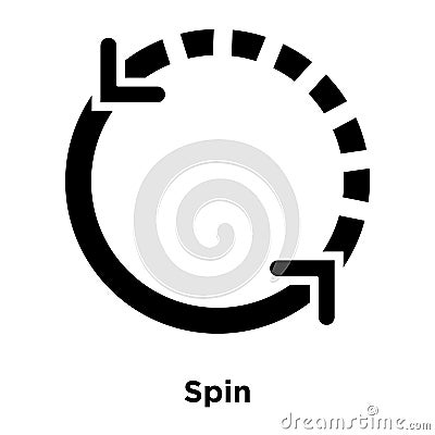 Spin icon vector isolated on white background, logo concept of S Vector Illustration