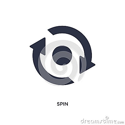 spin icon on white background. Simple element illustration from arrows 2 concept Vector Illustration