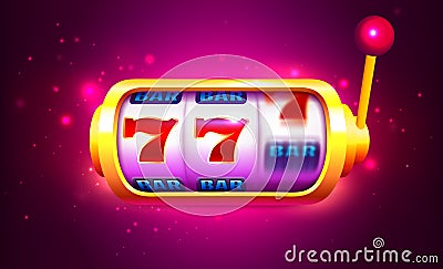 Spin and Win Slot Machine with Icons Vector Illustration