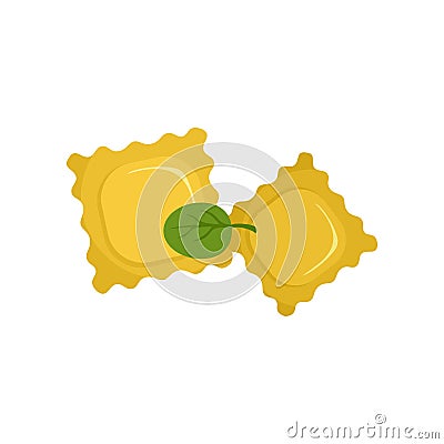 Spinach biscuits icon, flat style Vector Illustration