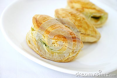 Spinach pies Stock Photo