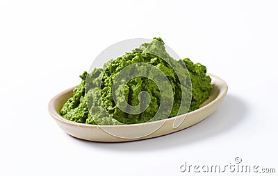 Spinach puree Stock Photo
