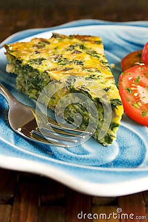 Spinach quiche Stock Photo