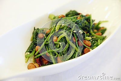 Spinach salad Stock Photo