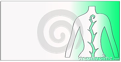 Spinal chord illustration Cartoon Illustration