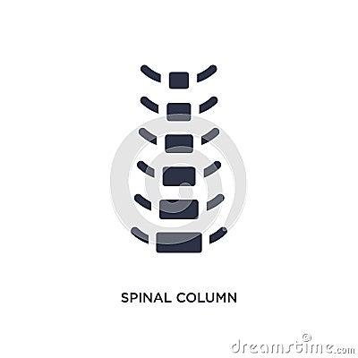spinal column icon on white background. Simple element illustration from medical concept Vector Illustration