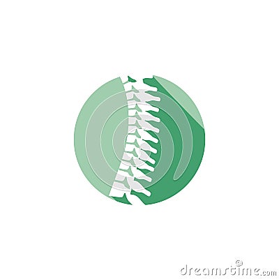 Spinal column orthopedic icon w the circle icon Vector Illustration