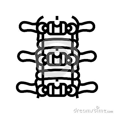 spinal fusion line icon vector illustration Vector Illustration