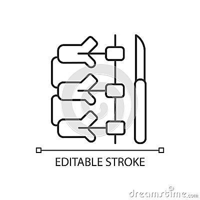 Spinal fusion linear icon Vector Illustration