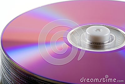 Spindle of CD's Stock Photo