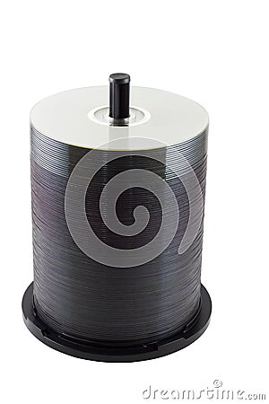 Spindle of DVD Stock Photo