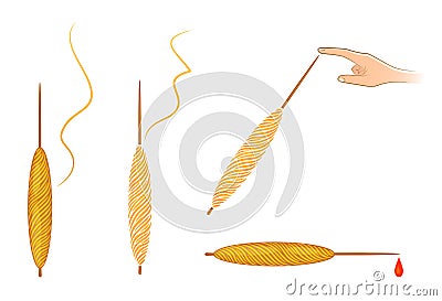 Spindle for sleeping beauty Vector Illustration