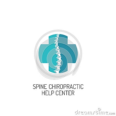 Spine chiropractic logo template Vector Illustration