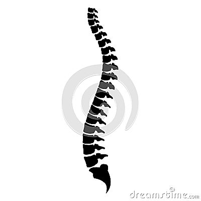 Spine cord vector icon illustration isolated on white background Cartoon Illustration